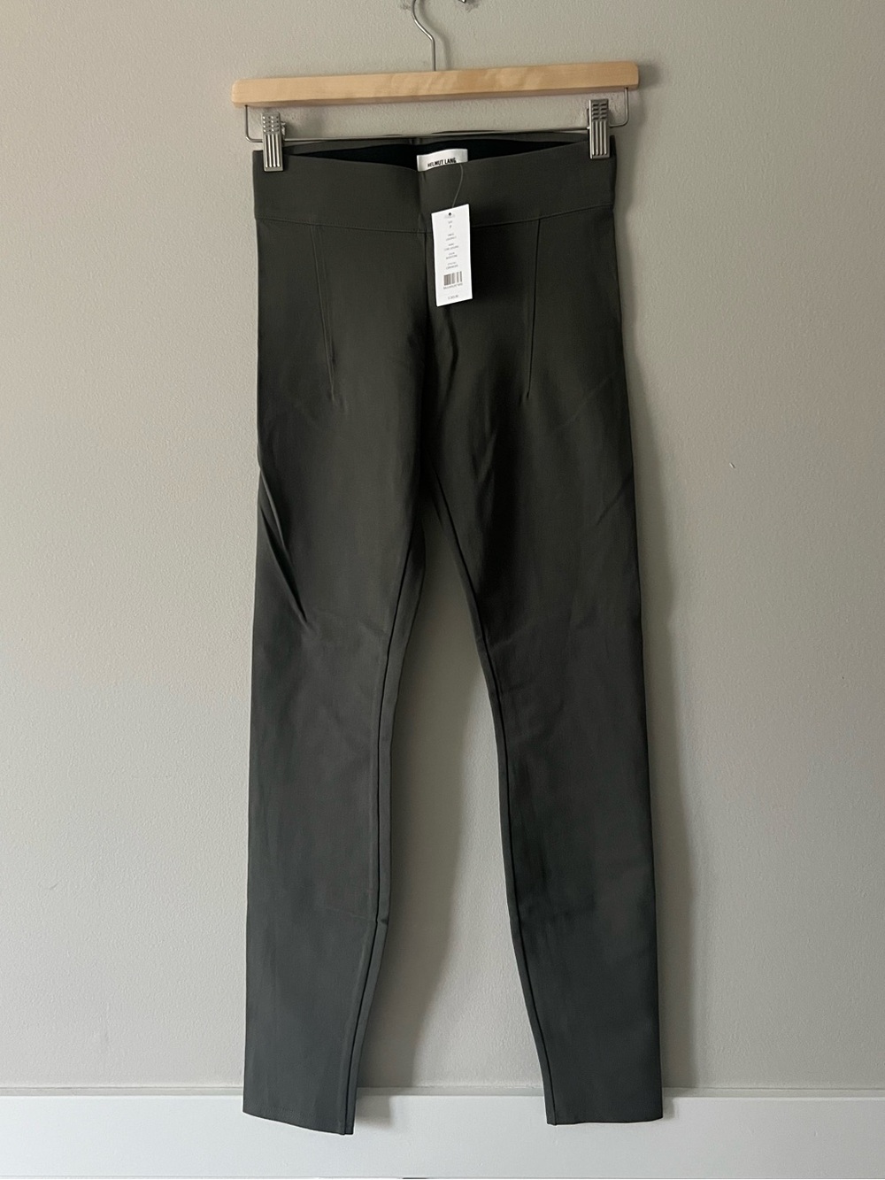 Helmut Lang Core Legging Mudstone Skinny Stretch Pants NWT Petite P $265